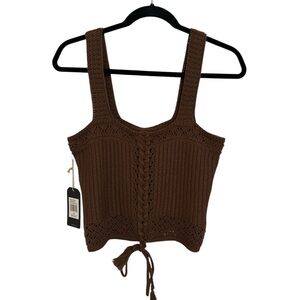 NWT Shyanne Brown Knit Tank Top